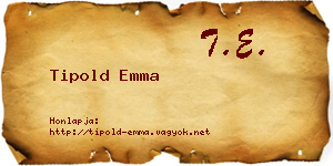 Tipold Emma névjegykártya